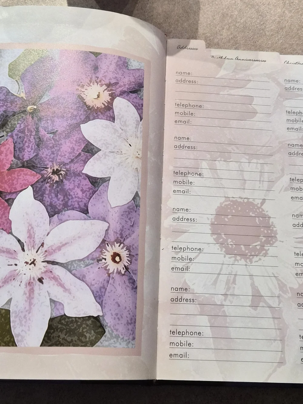 Organizer - Purple Floral Home Office Planner